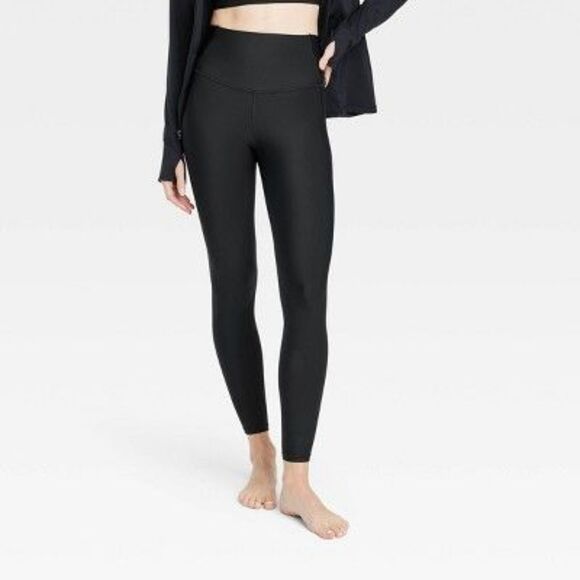 All in Motion Pants - All in Motion - Women's Effortless Support High-Rise 7/8 Leggings  Black